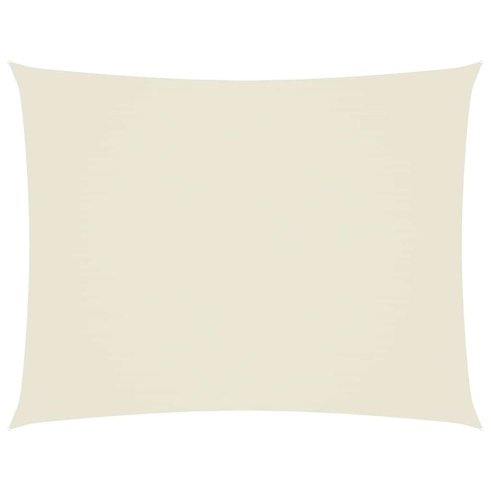 Voile de parasol tissu oxford rectangulaire 3,5x4,5 m crème