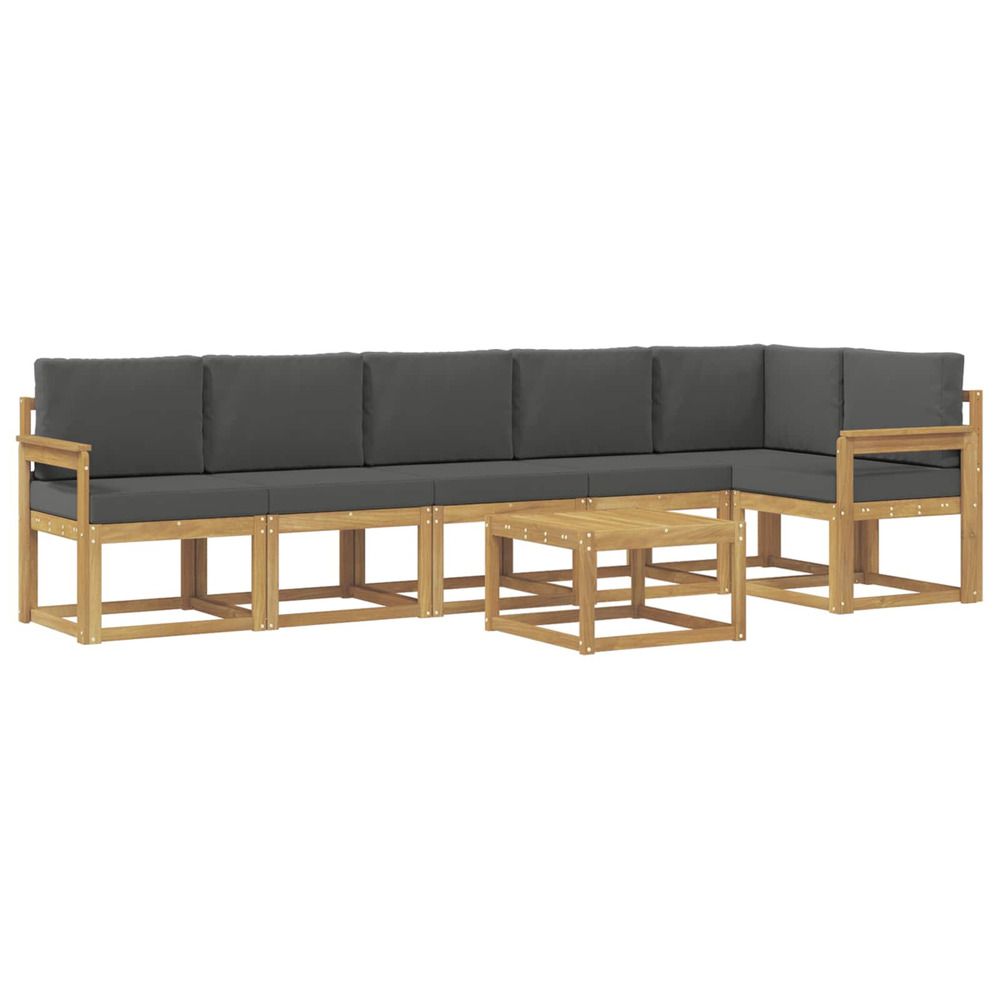 Ensemble de canapés d'extérieur 7 pc blanc et anthracite