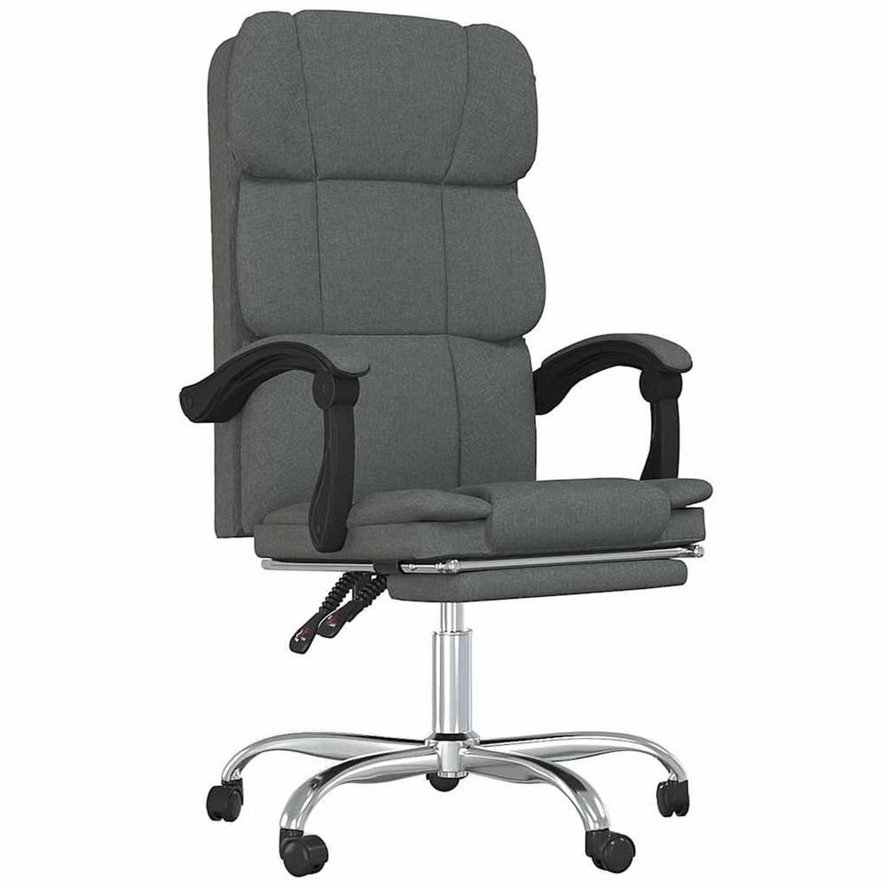 Fauteuil inclinable de bureau gris foncé tissu