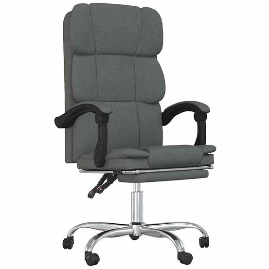 Fauteuil inclinable de bureau gris foncé tissu