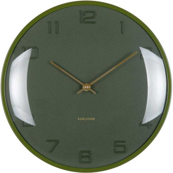 Horloge murale en métal fuerte dome vert