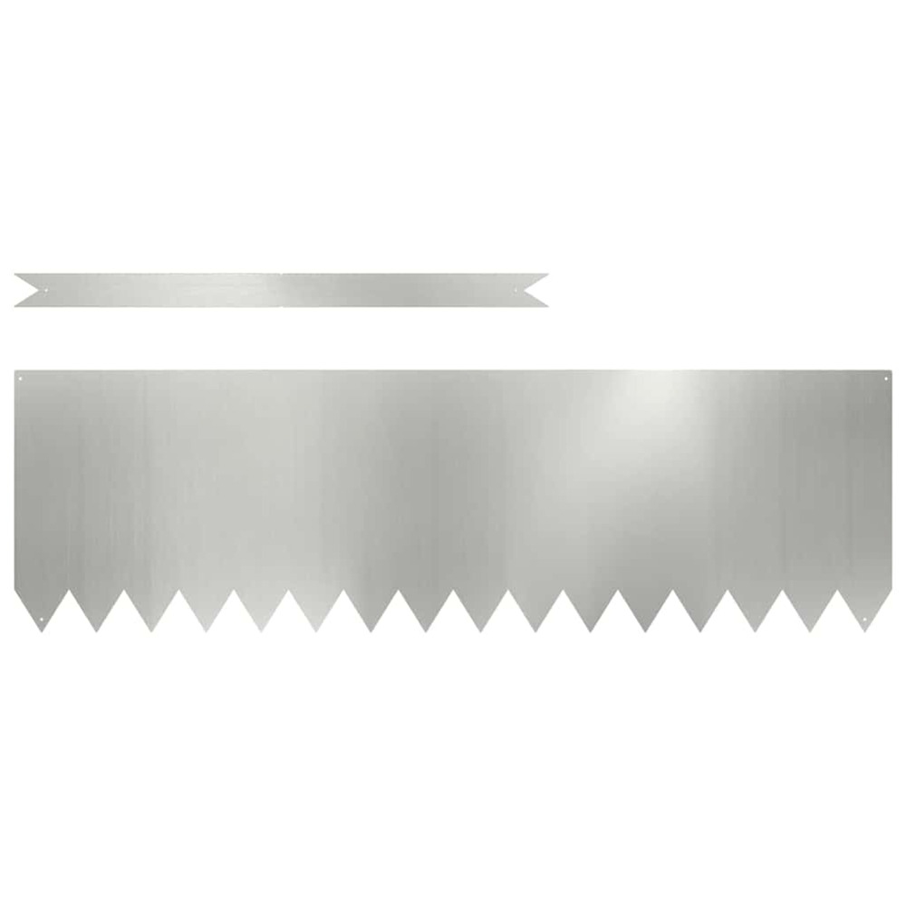 Bordure de pelouse 50 pcs argent 100 x 0,05 x 30 cm
