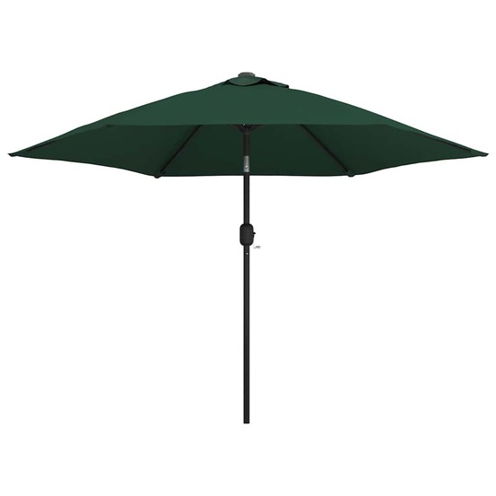 Parasol vert 3 m mât en acier