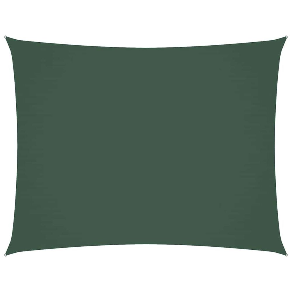 Voile de parasol tissu oxford rectangulaire 3,5x4,5m vert foncé