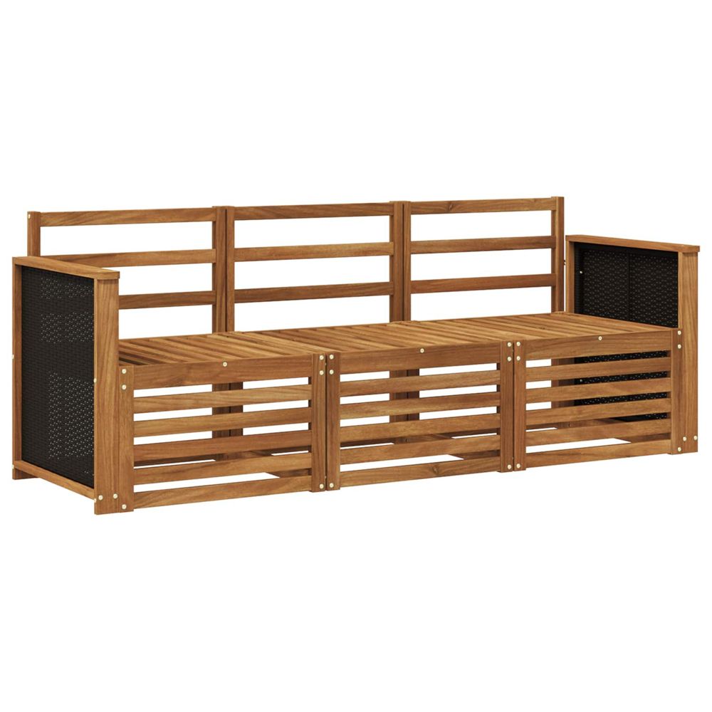 Ensembles de canapés 3 pc bois d'acacia massif