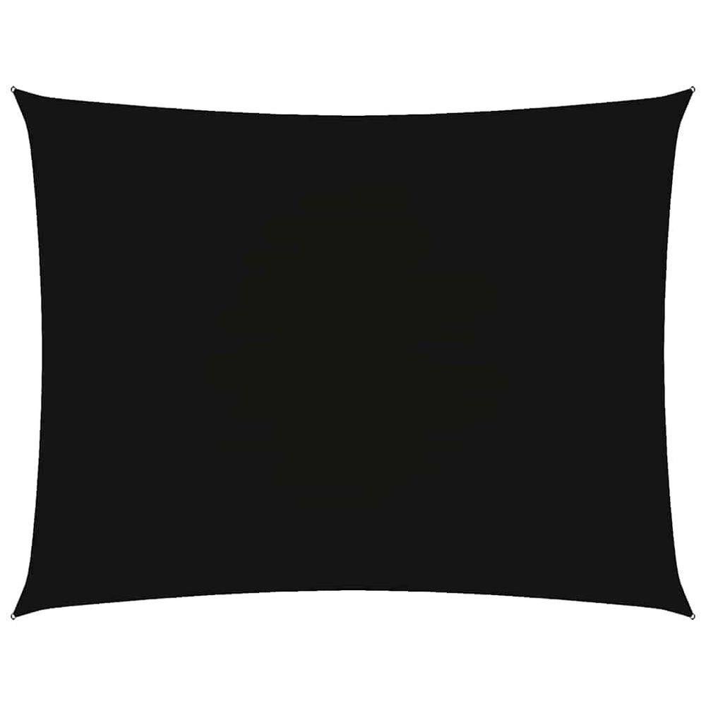 Voile de parasol tissu oxford rectangulaire 6x7 m noir