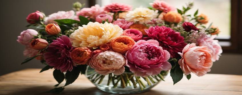 Un bouquet richement coloré et parfaitement arrangé 