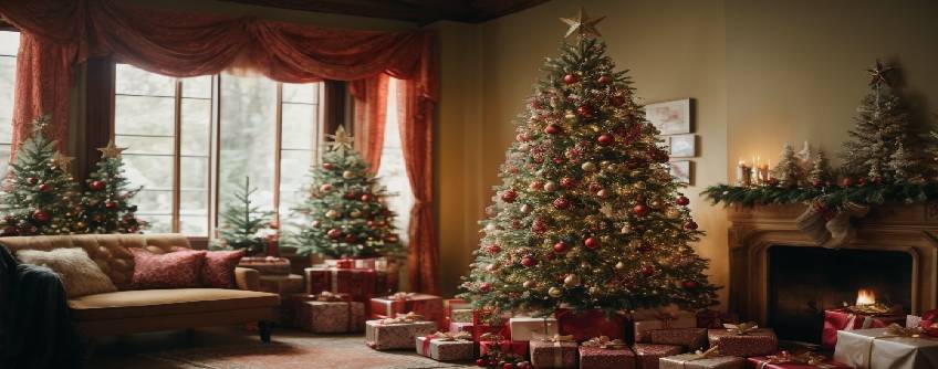 Sapin de Noël éclectique avec décorations artisanales et guirlandes durables créées à partir de recyclage et matériaux naturels.