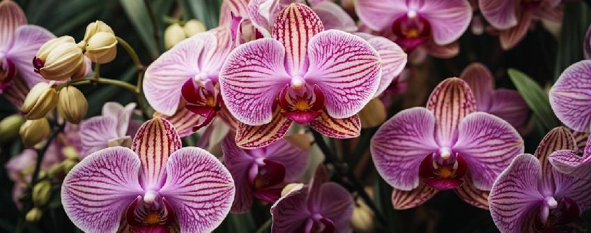 Orchidées florissantes sous une lumière indirecte dans un intérieur chaleureux et sans courants d'air.