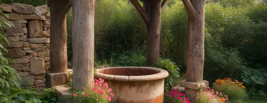 Magnifique puit placé au cœur du jardin