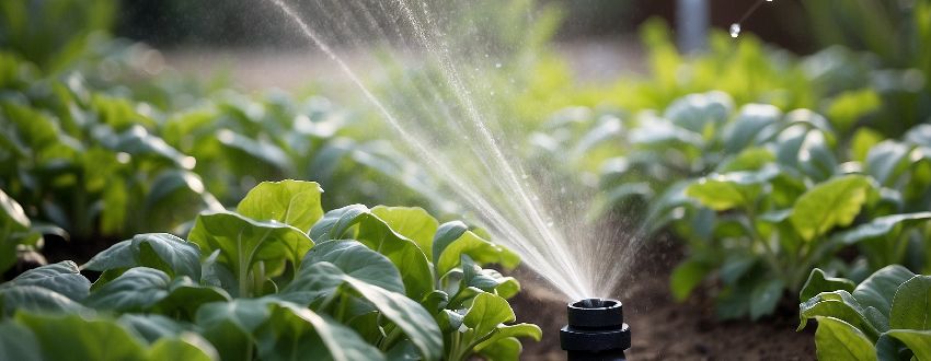 Installation d'un système d'arrosage dans un potager