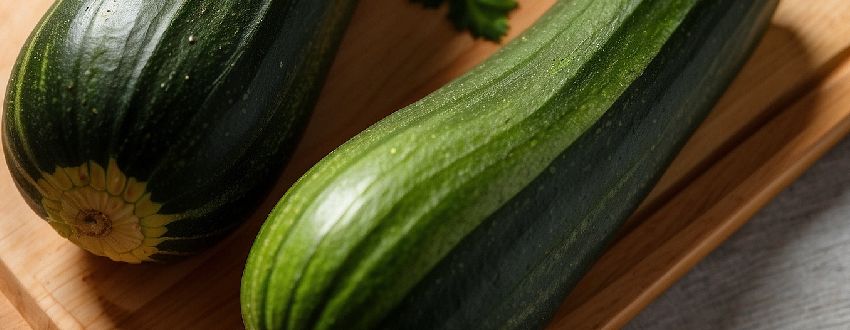 Gros plan sur deux courgettes