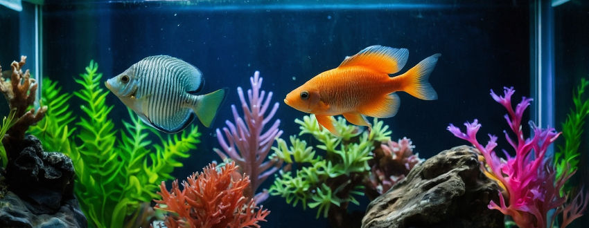 Magnifique poisson dans un aquarium