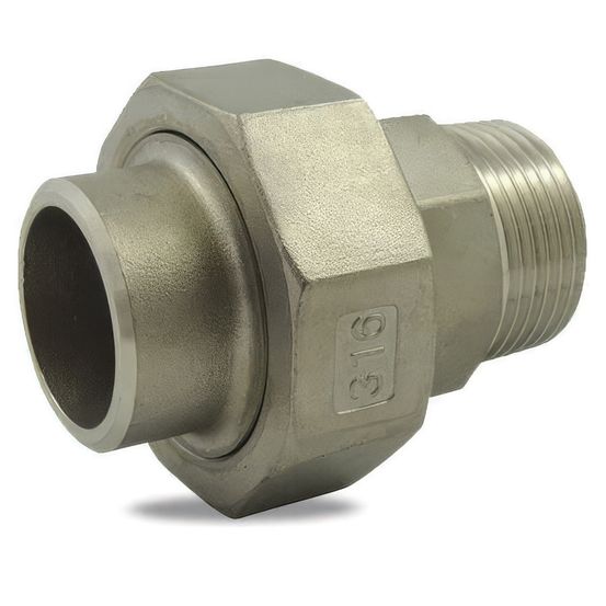 Union à portée conique male / à souder en inox 316 - 42.4mm