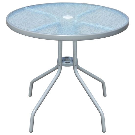 TABLE DE BISTRO GRIS 80X71 CM-(866928)