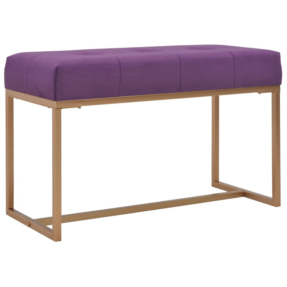 Banc 80 cm violet velours