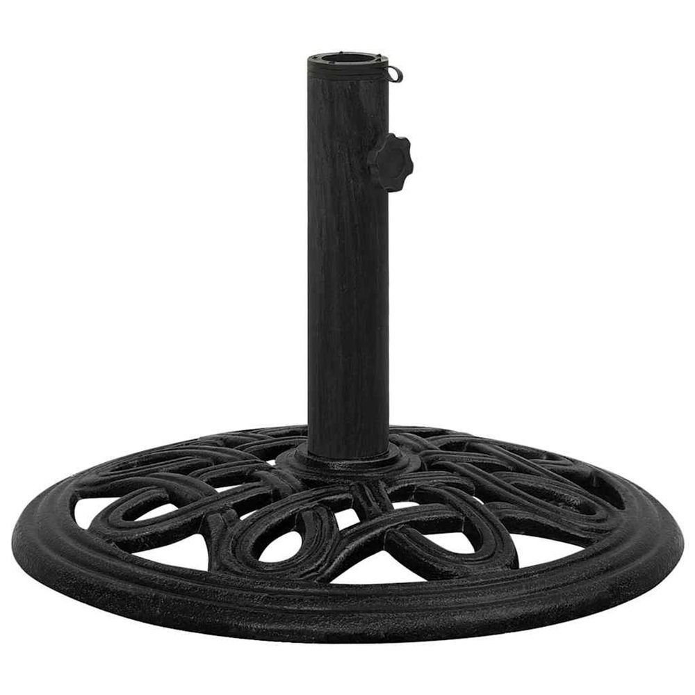 Socle de parasol noir 44x44x32 cm fonte