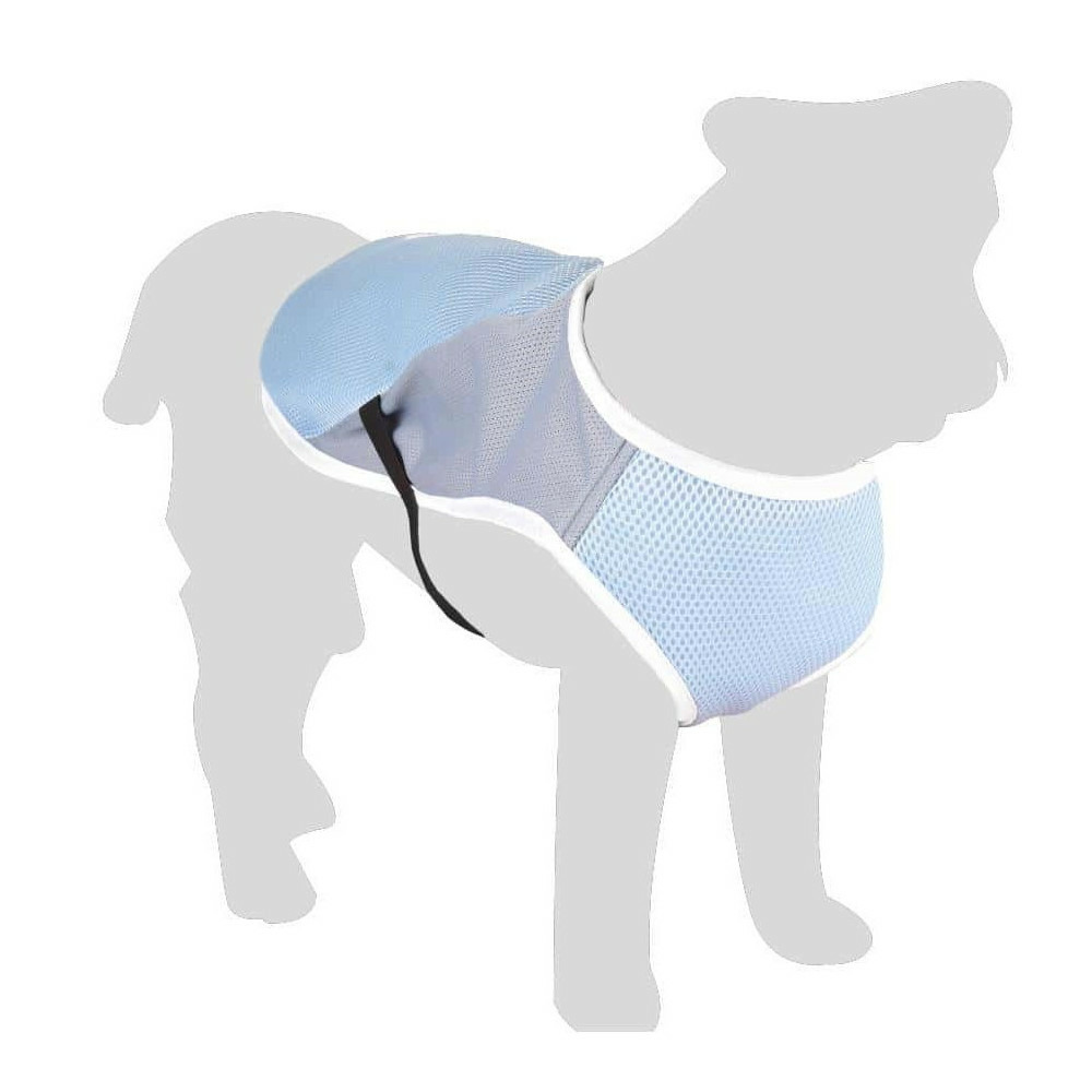 Manteau rafraîchissant frozen gris longueur 30 cm ø 38-48 cm pour chien