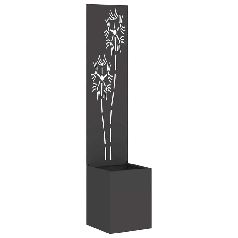 Écran de confidentialité de jardin floral noir 32 x 32 x 150 cm