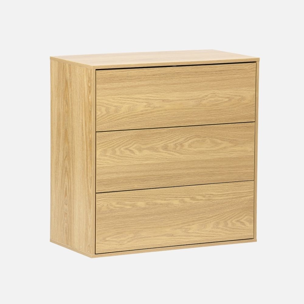 Module de rangement décor bois 3 tiroirs - kompo