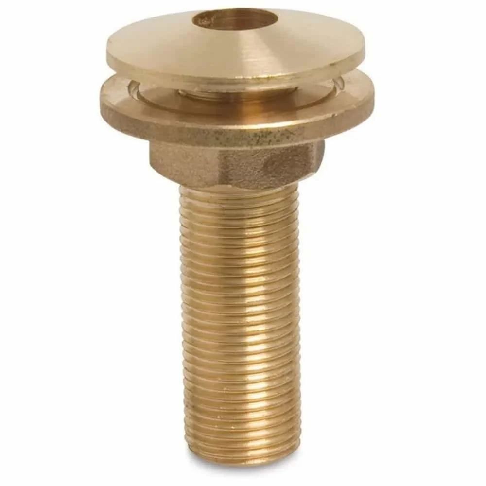 Raccord fileté en laiton traversée 1' ag