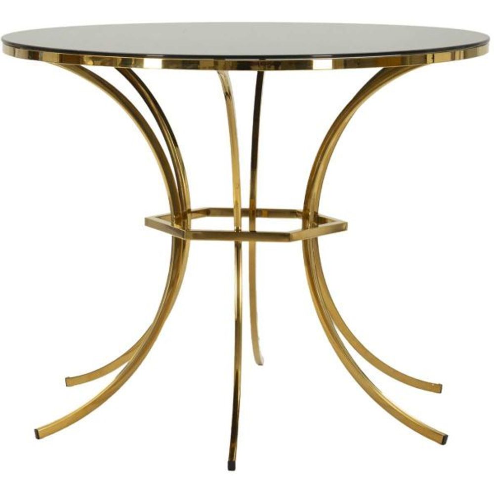 Table de repas en métal et verre shanty 100 x 80 cm