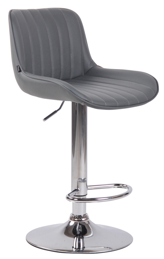 Tabouret de bar lentini simili cuir chromé