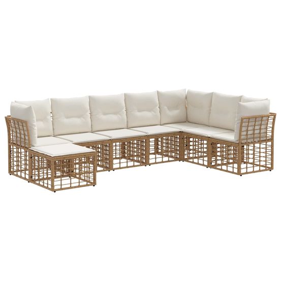 Ensemble de canapés d'extérieur naturel polyester