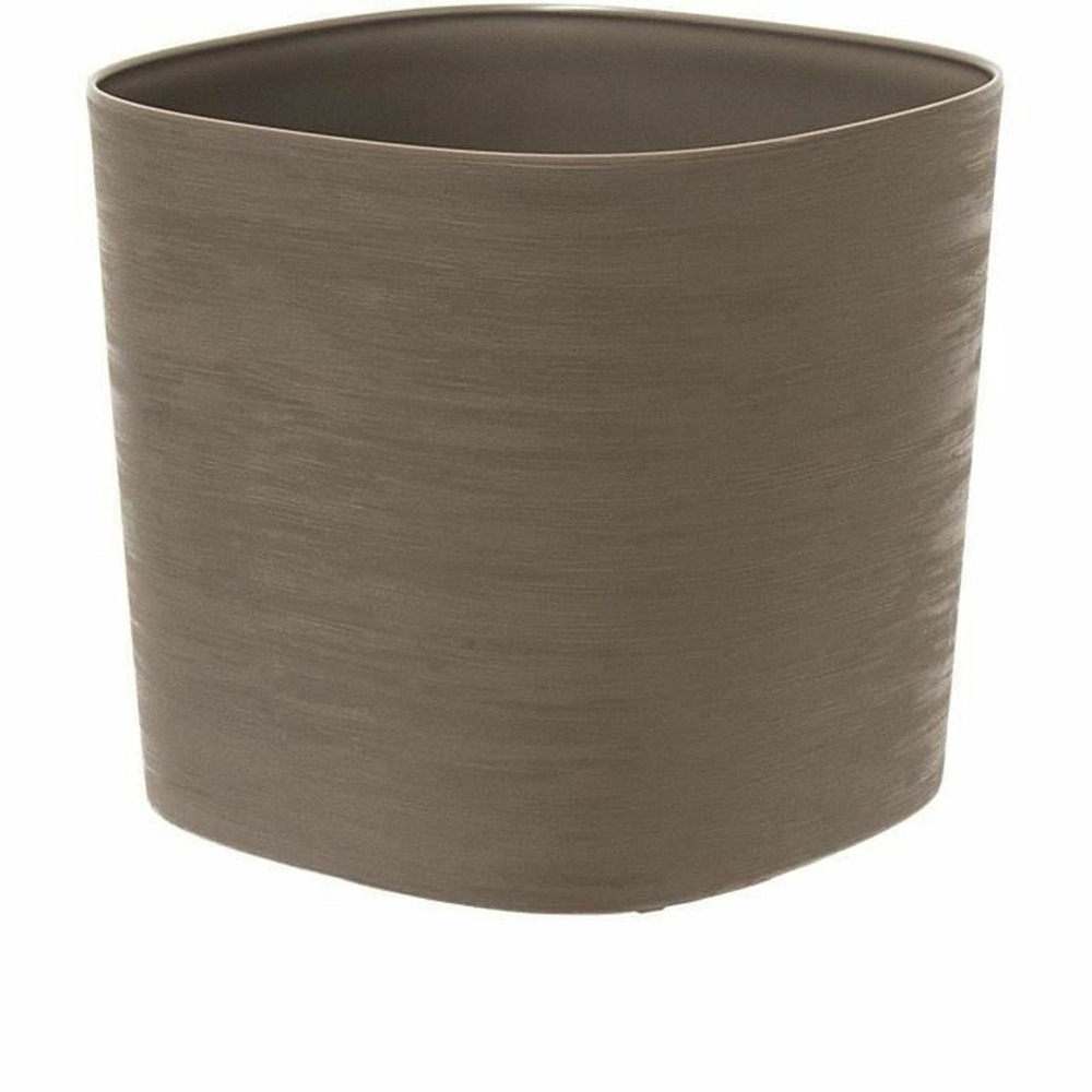 Pot avec réserve d'eau taupe 30 x 30 cm 100% recyclable - surface structurée