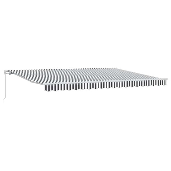 Auvent manuel rétractable anthracite et blanc 450x300 cm