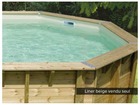 Liner seul beige pour piscine bois azura 4,90 x 3,55 x 1,30 m
