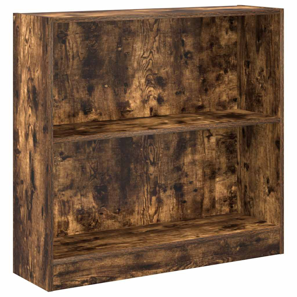 Bibliothèque chêne fumé 80x24x76 cm bois d'ingénierie
