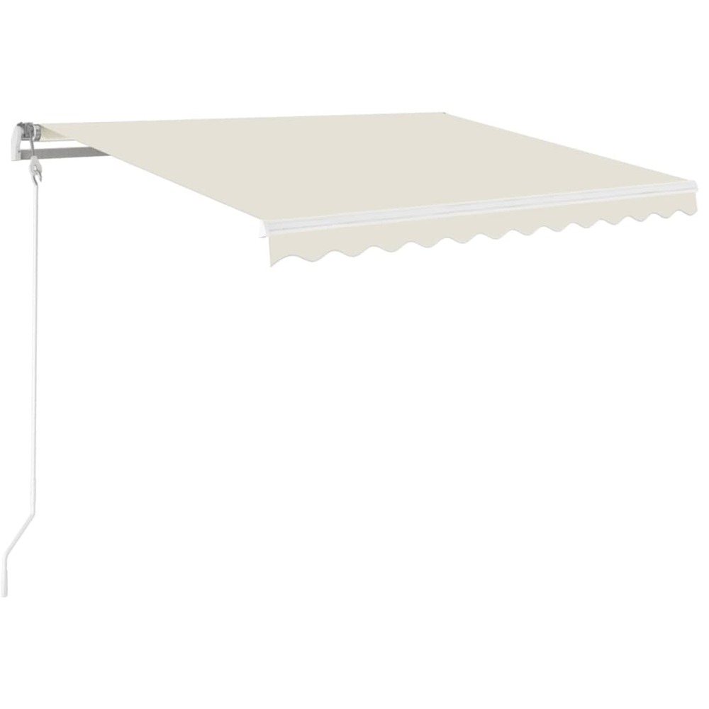 Auvent manuel rétractable avec led 350x250 cm crème