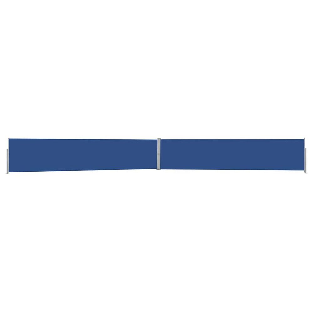 Auvent latéral rétractable de patio 140x1200 cm bleu