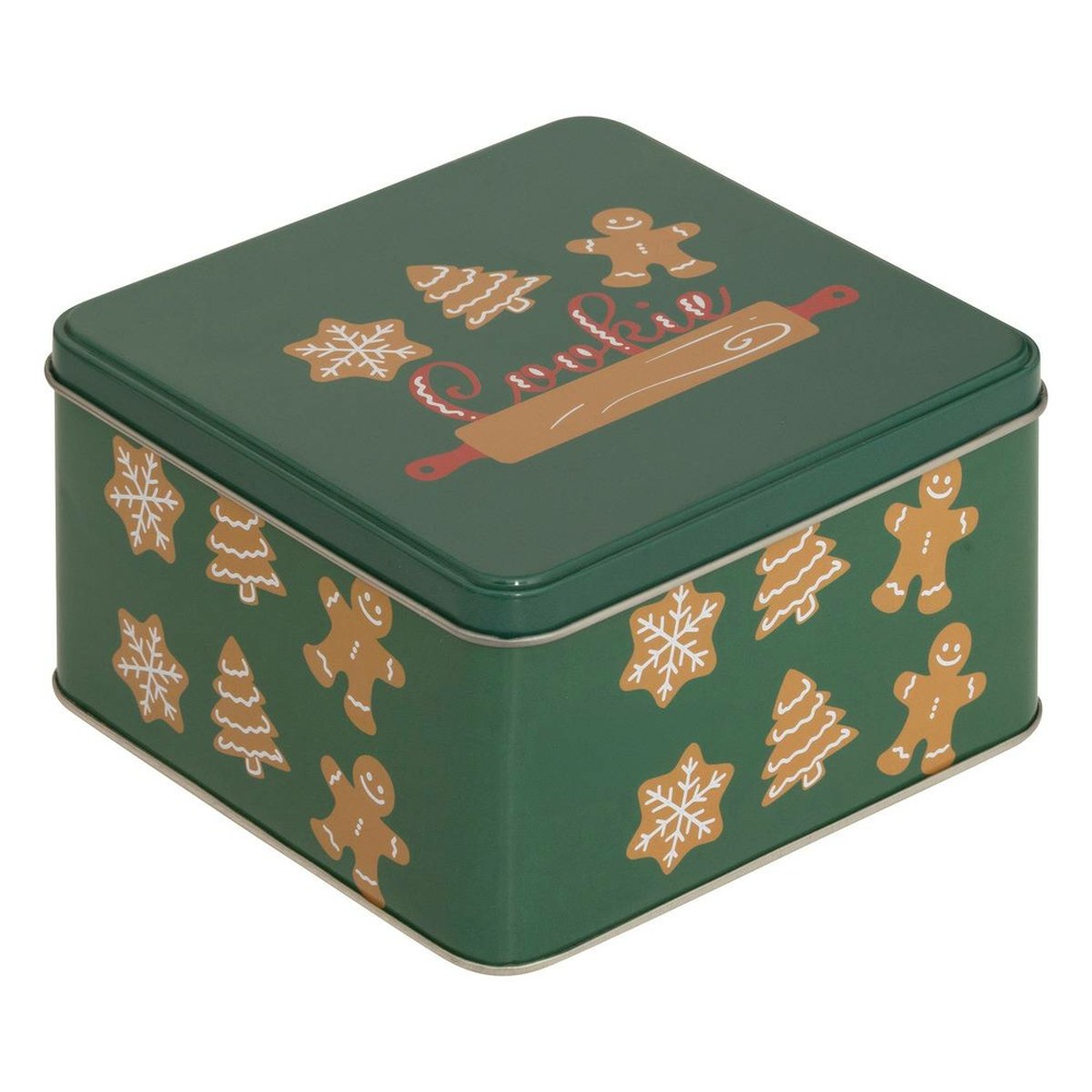 5five - boîte de conservation noël 2,5l carré en métal