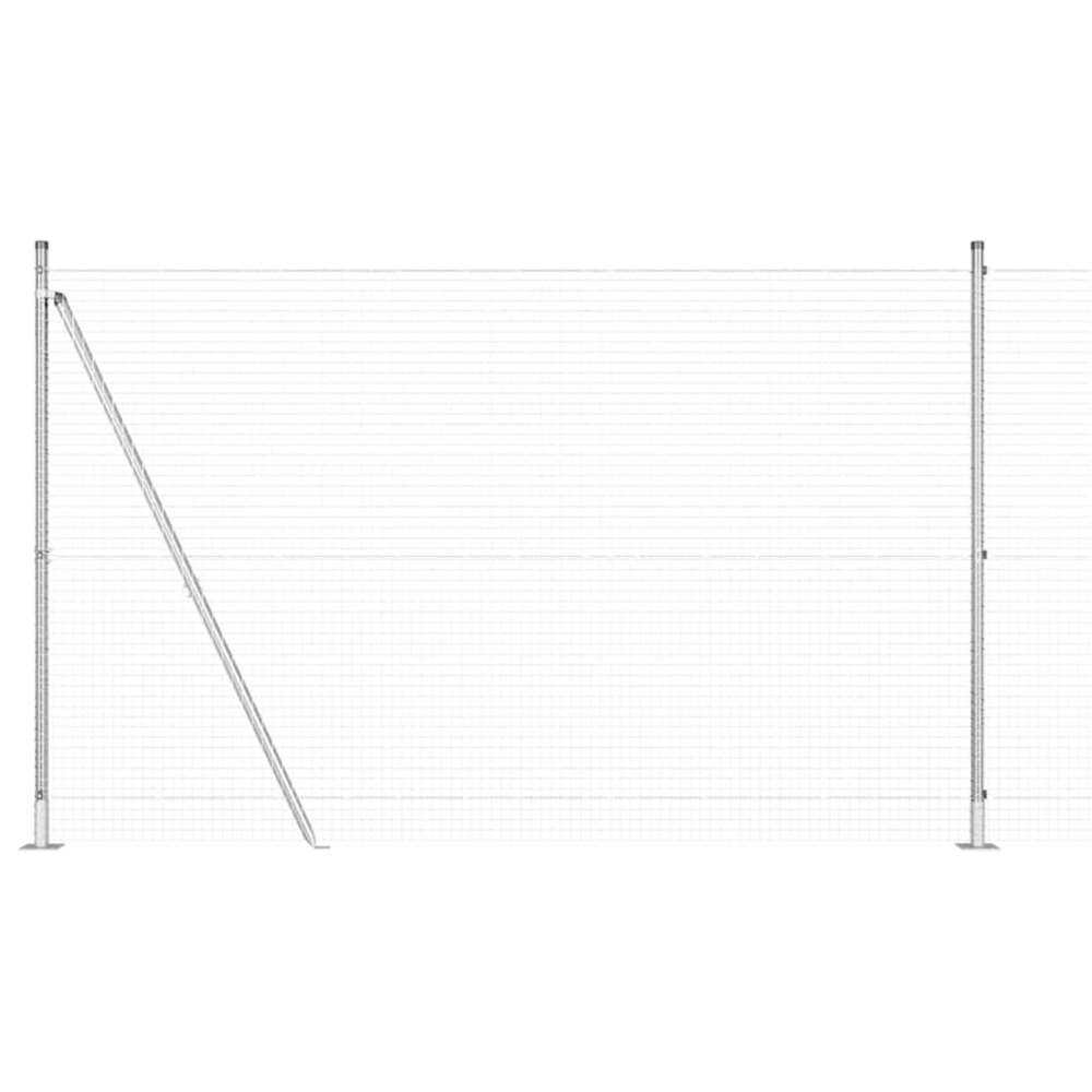 Poteau de clôture. Argenté 10 x 1,6 m (maillage de 25 x 25 mm)