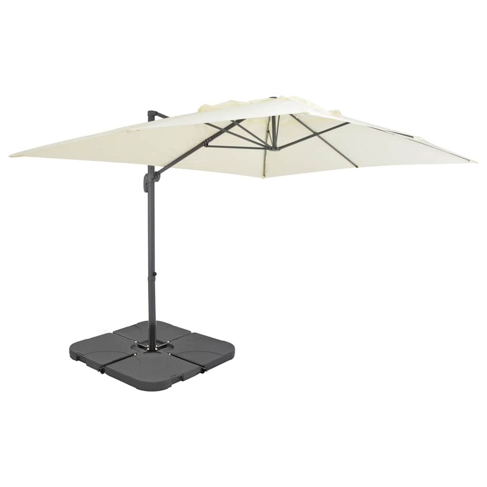 Parasol de jardin avec base portable sable