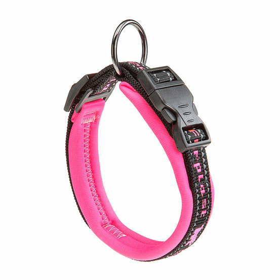 Ferplast collier chien sport dog, collier pour chien de taille petite, rembourrage doux, coutures réfléchissantes, étiquette pour