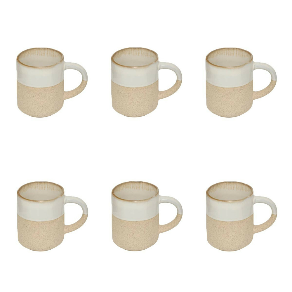 Lot de 6 mugs en faïence 