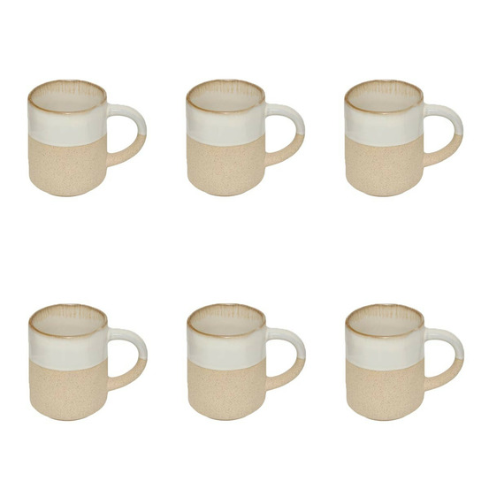 Lot de 6 mugs en faïence