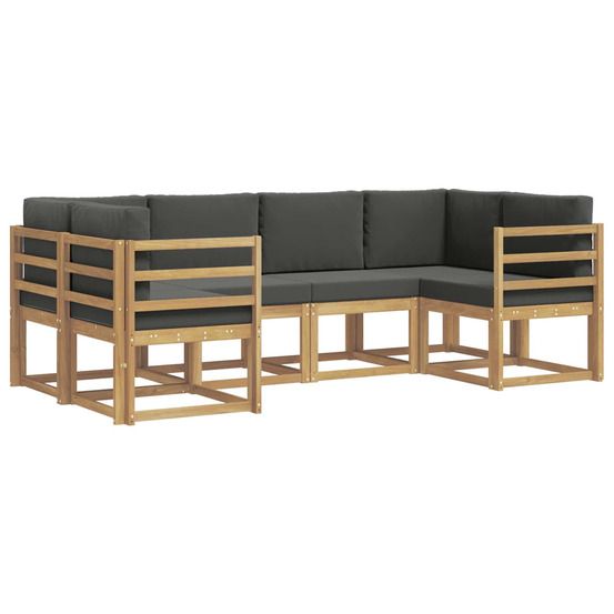 Ensemble de canapés d'extérieur 6 pc blanc et anthracite
