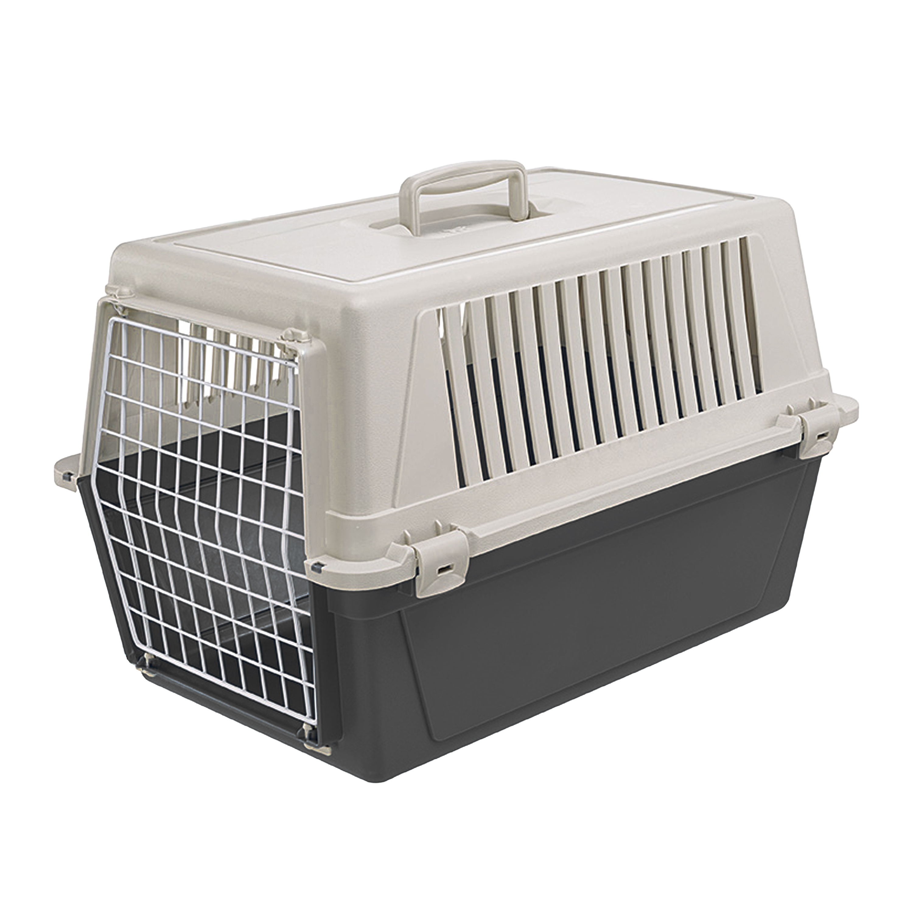 Ferplast caisse de transport chat, cage de transport pour chiens petits moyens et chats jusqu'à 15 kg, porte en fer plastifié,