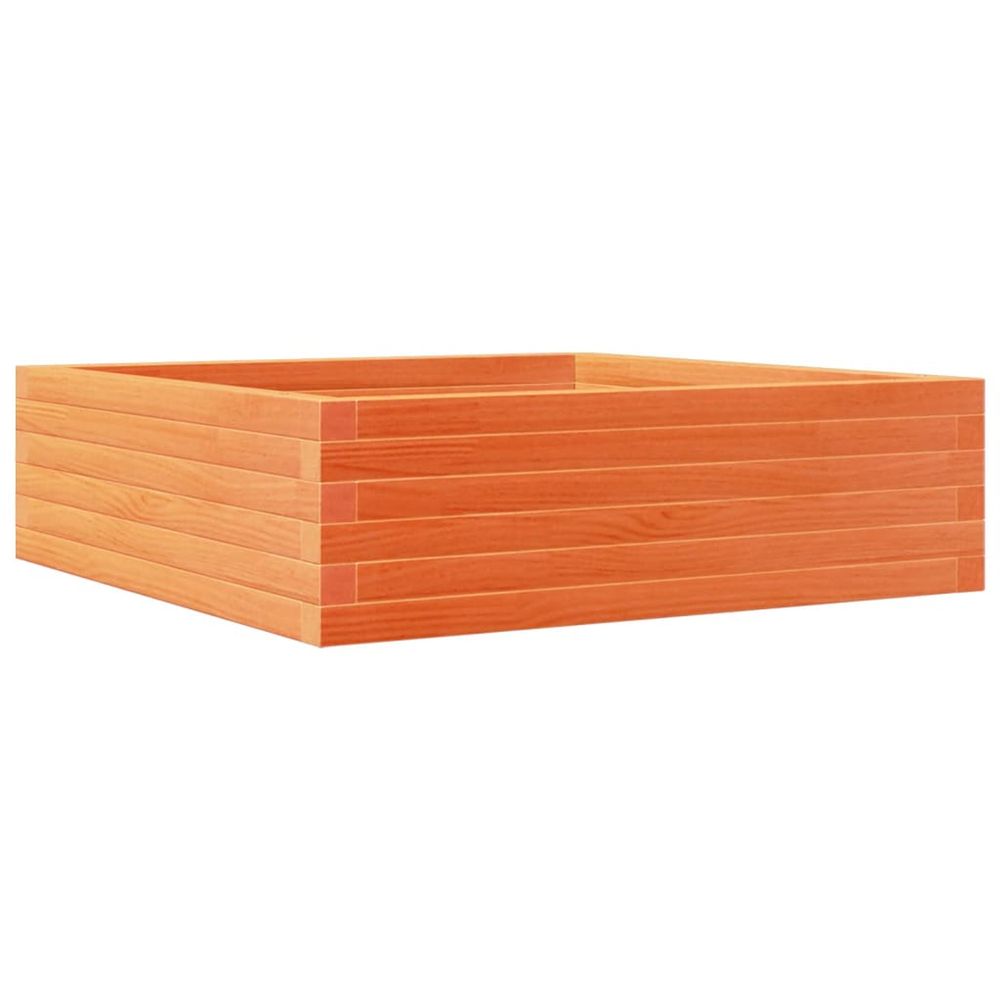 Jardinière d'extérieur cire marron 80x80x23 cm bois de pin massif
