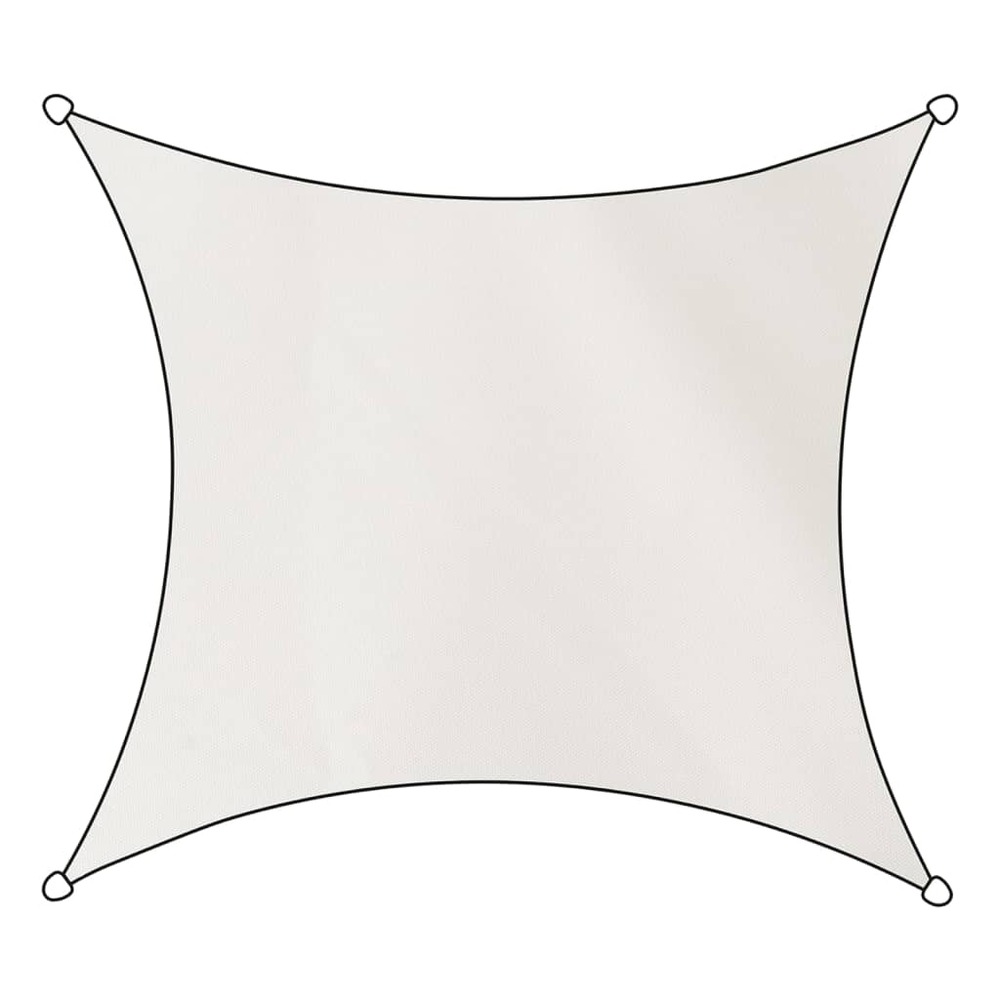 Tissu d'ombrage como polyester carré 5x5 m blanc