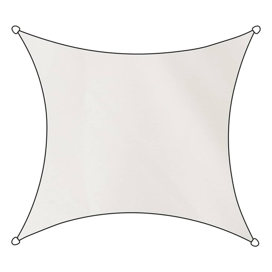 Tissu d'ombrage como polyester carré 5x5 m blanc
