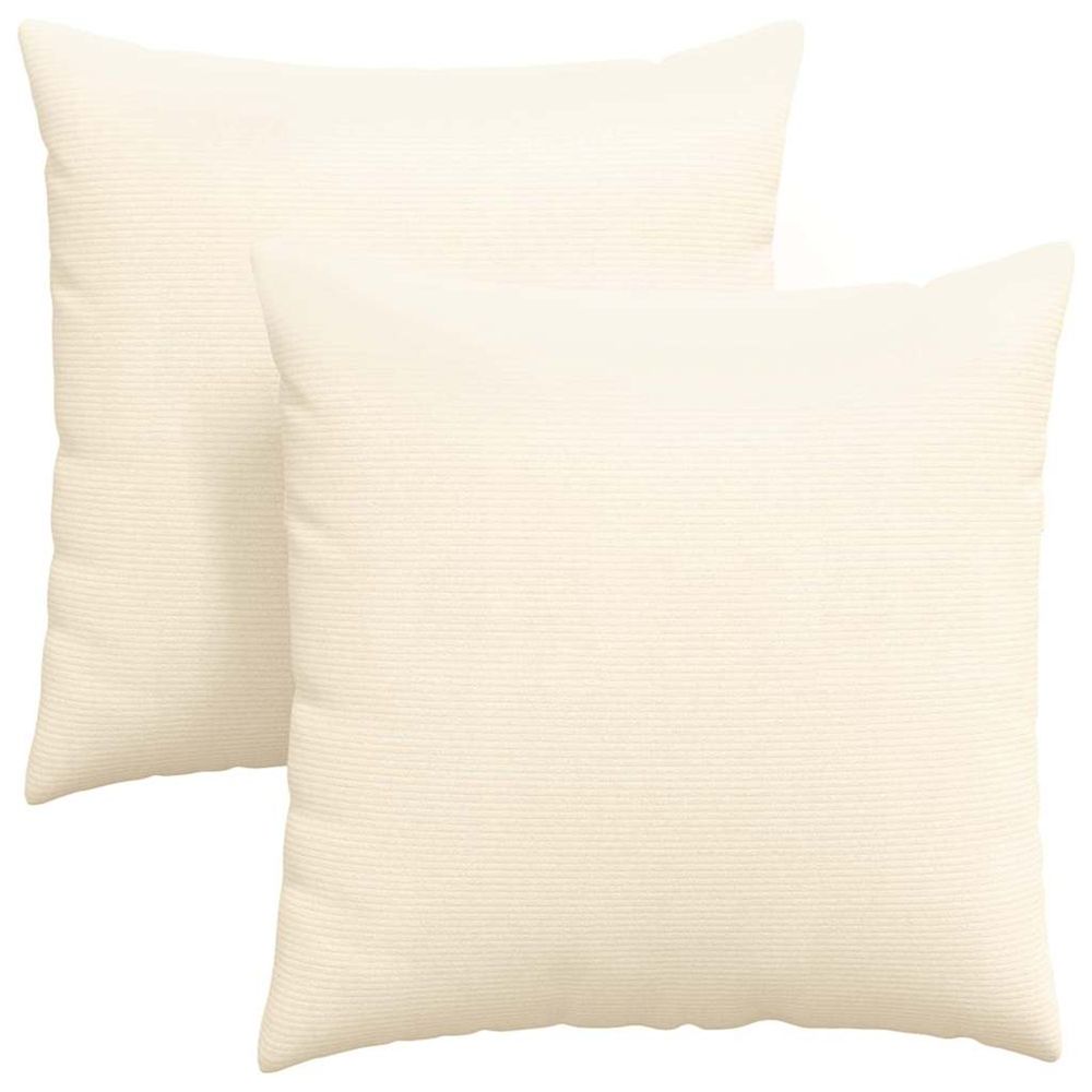 Coussins de canapé 2 pcs crème 80 x 80 cm