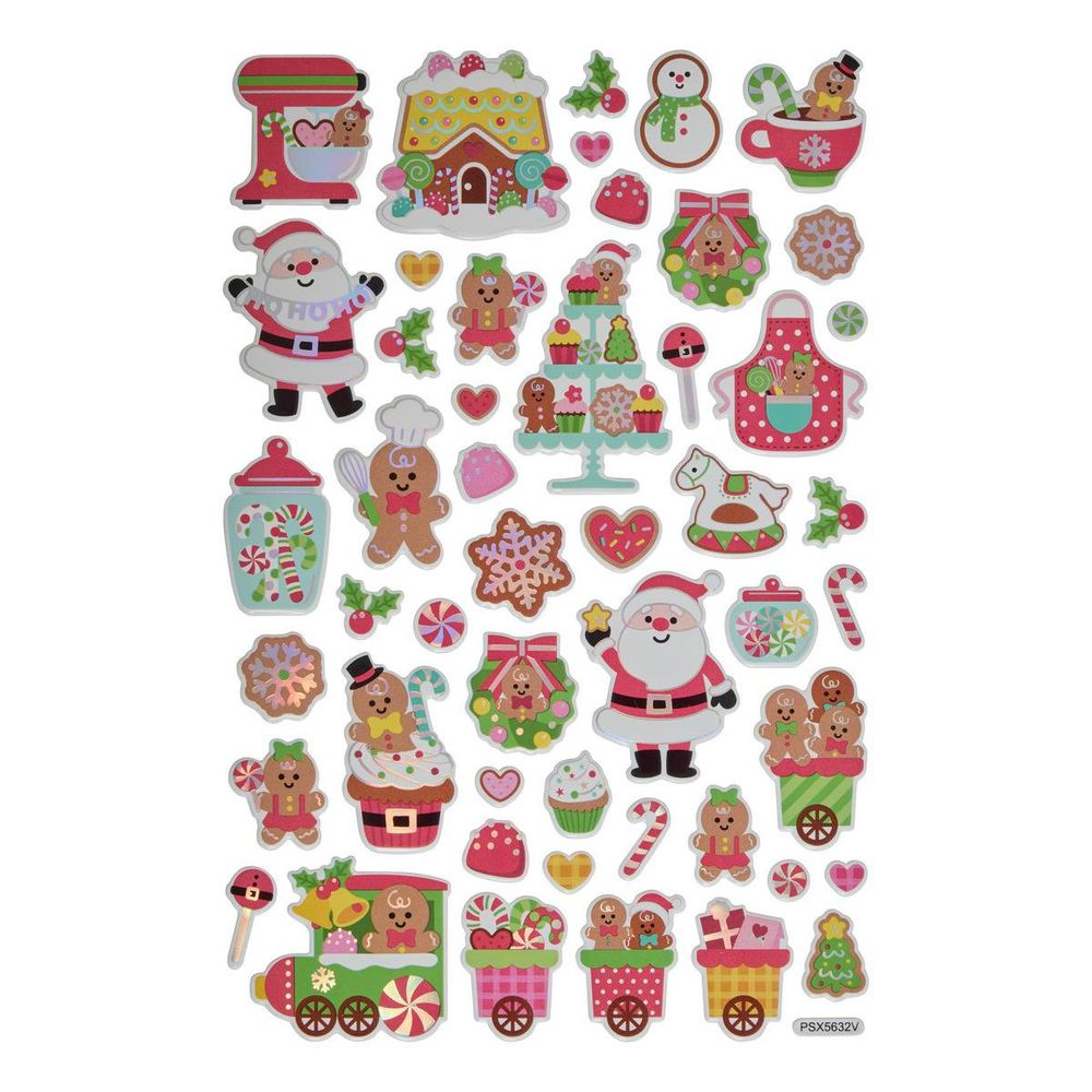 Sticker de noël en relief hotte 14 x 21 cm