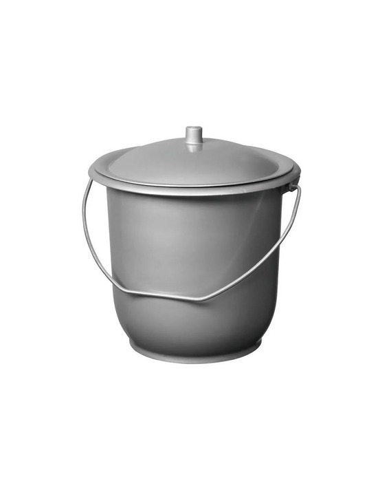 Seau hygiénique petit modèle gris 5 litres