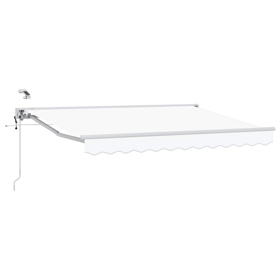 Auvent rétractable électrique blanc 3,5 x 2,5 m