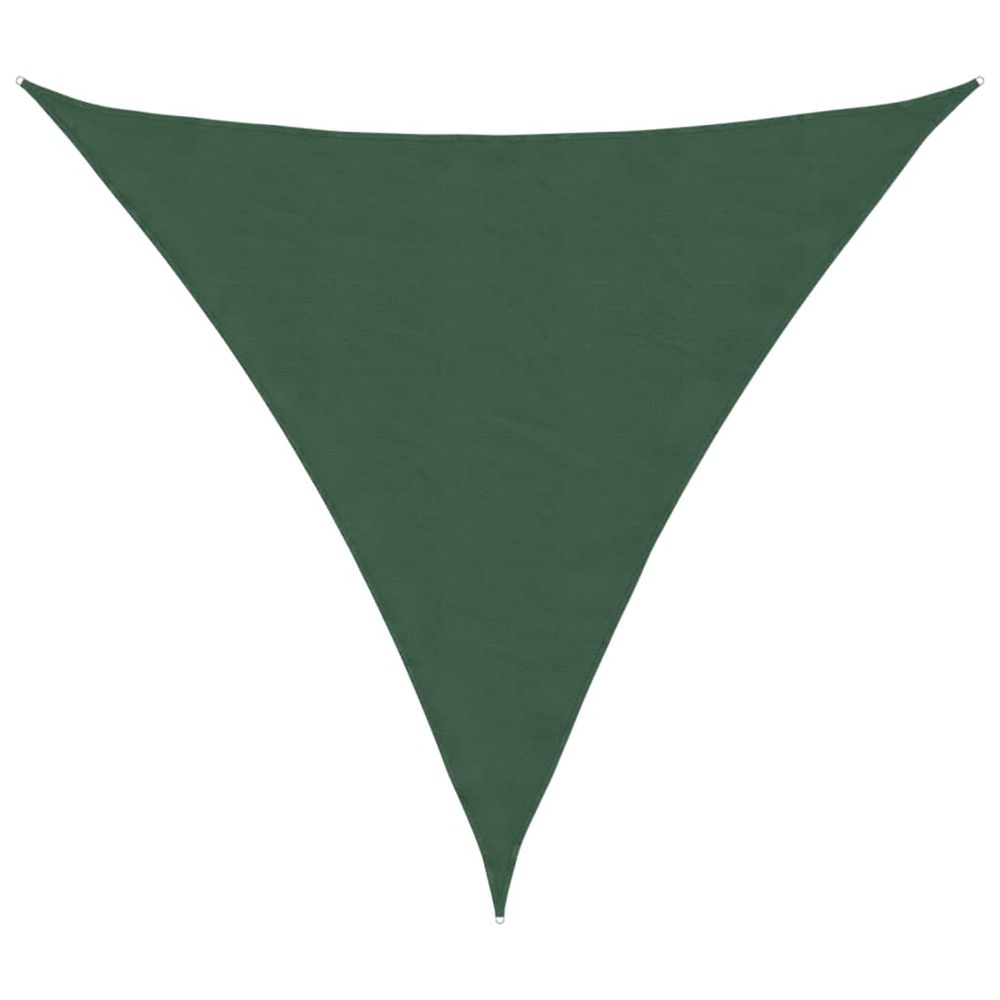 Voile parasol tissu oxford triangulaire 3,6x3,6x3,6m vert foncé